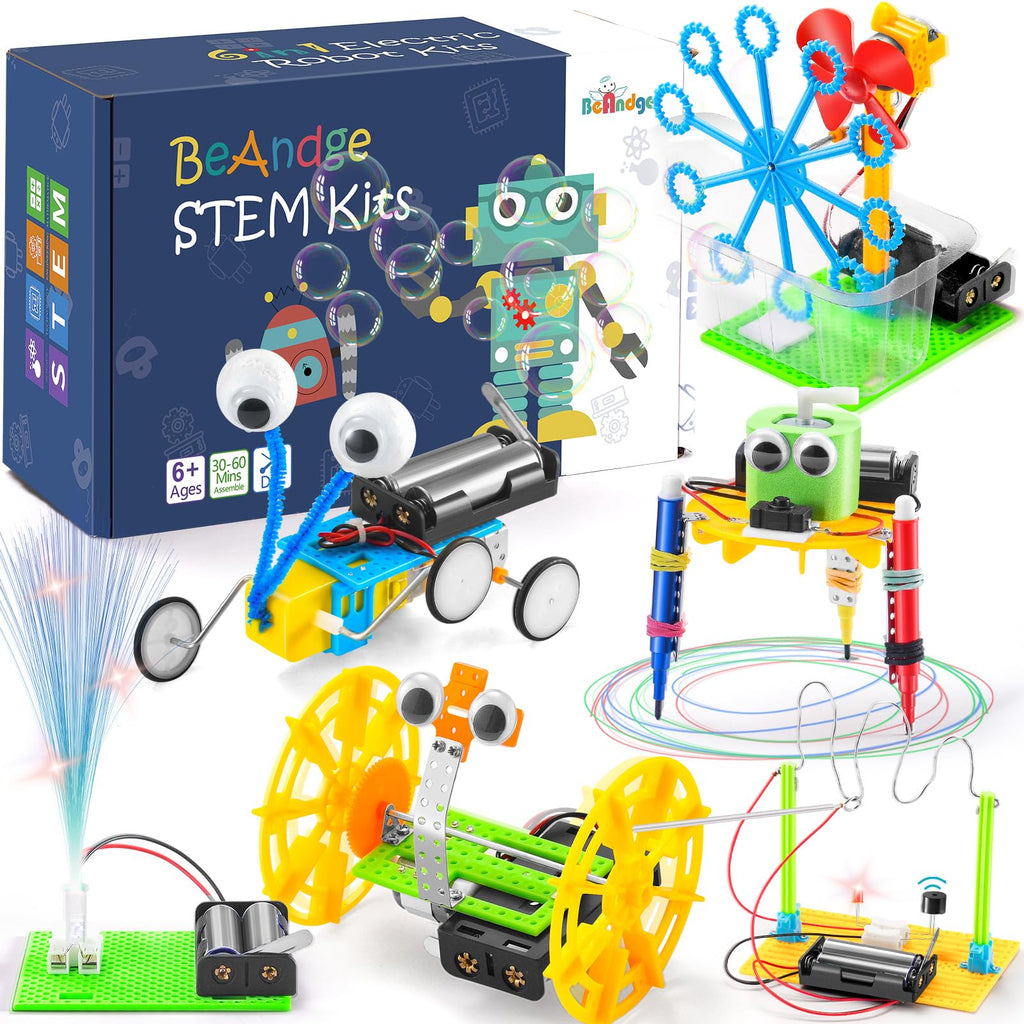 STEM Robotics Kit - 6 Set STEM Toys for Age 8-13 8-10, Kids Crafts for Girls Boys Toys Gifts 6 7 8 9 10 Year Old Birthday Gifts, Engineering Science Robot Building Kits for Kids Age 8-12 6-8