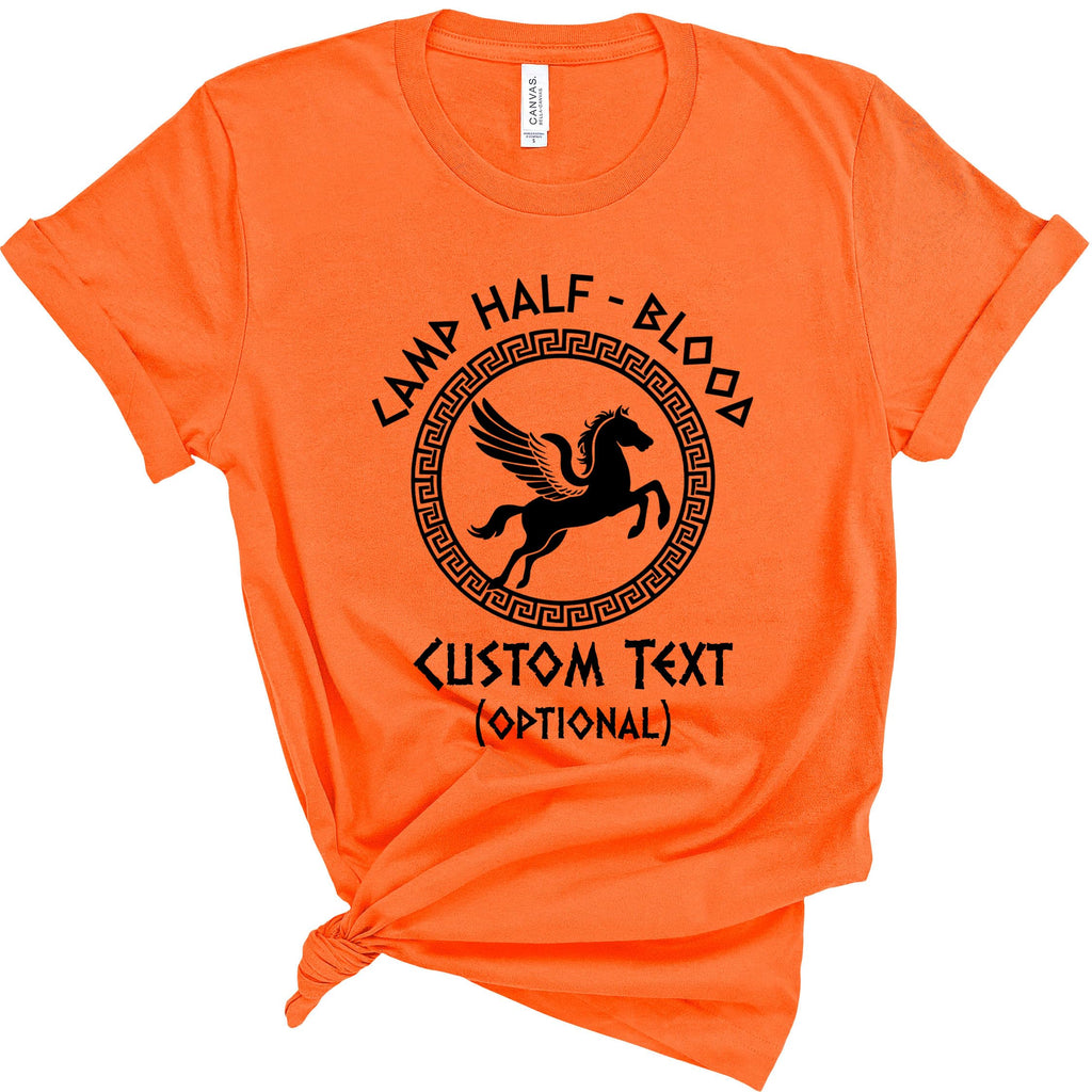 Camp Half-Blood Shirt, Personalized Camp Half Blood Olympian Training Game Shirt-Greek Semigod Orange Tee – Percy Jackson Fan Gift – Bookish Cosplay Unisex T-Shirt