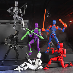13 Action Figure Set, 6PCS T-Robot 13 Action Figure Titan 13 3D Printed Toys Articulated, for Modeling Enthusiasts Etc Birthday Gifts & Children's Day Gifts for Kids 5-8 Years Old?Assembly Required?