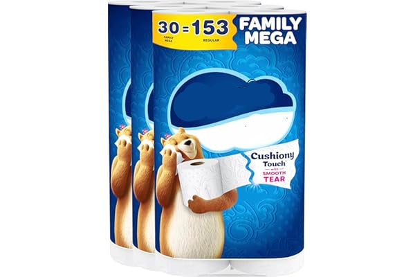 Two packages of Charmin Ultra Soft toilet paper with a bear character on a white background