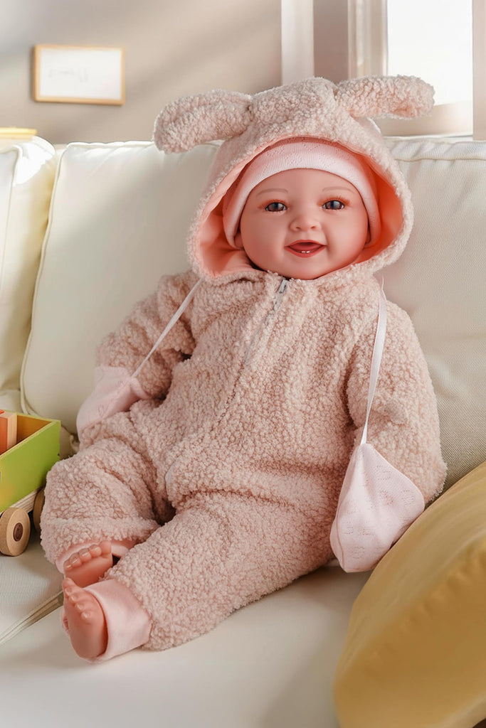 BABESIDE 15-Inch Lightweight Baby Doll with Baby Feeding Set – Easy to Hold with Cuddly Soft Body – Realistic First Doll Real Life Baby Girl for Kids 3+ Pretend Play