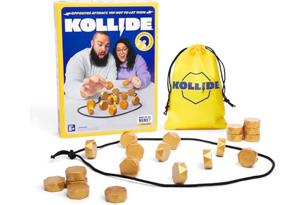 Kollide by Relatable, Exciting Magnetic Game for Family Game Night, Fun 2 Player Games for Kids, Includes 1 Rope, 20 Magnets & Carrying Bag