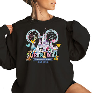 Mickey and Friends Est. 1955 Sweatshirtfor Men Women, Unisex Family Vacation T-shirt and Sweatshirt in Multiple Colors