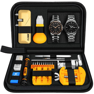 ?2024 New?JOREST Watch Repair Tool Kit, Battery Replacement & Strap Adjustment, Wrench Opening Back Cover, Case Opener, Link Remover, Bracelet Resizing, Band Pin Removal, Screwdriver, Spring Bar