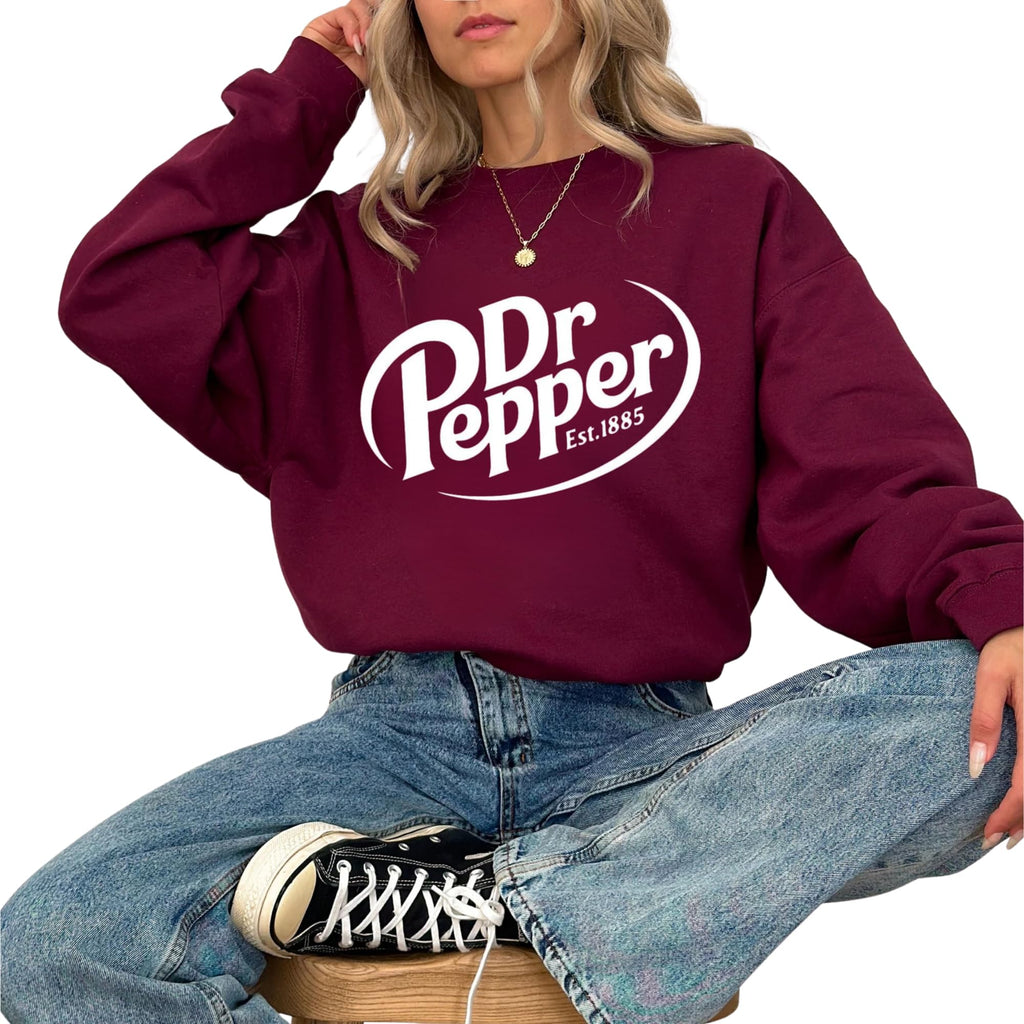 Dr P.epper Sweatshirt, Retro Soda Lover Kids Sweatshirt, Hoodie & T-Shirt – Vintage Cola Fan Holiday Pullover – Fizzy Drink Aesthetic Top – Cozy Winter Gift for Boys & Girls – Christmas Charlie Black