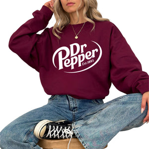 Dr P.epper Sweatshirt, Retro Soda Lover Kids Sweatshirt, Hoodie & T-Shirt – Vintage Cola Fan Holiday Pullover – Fizzy Drink Aesthetic Top – Cozy Winter Gift for Boys & Girls – Christmas Charlie Black