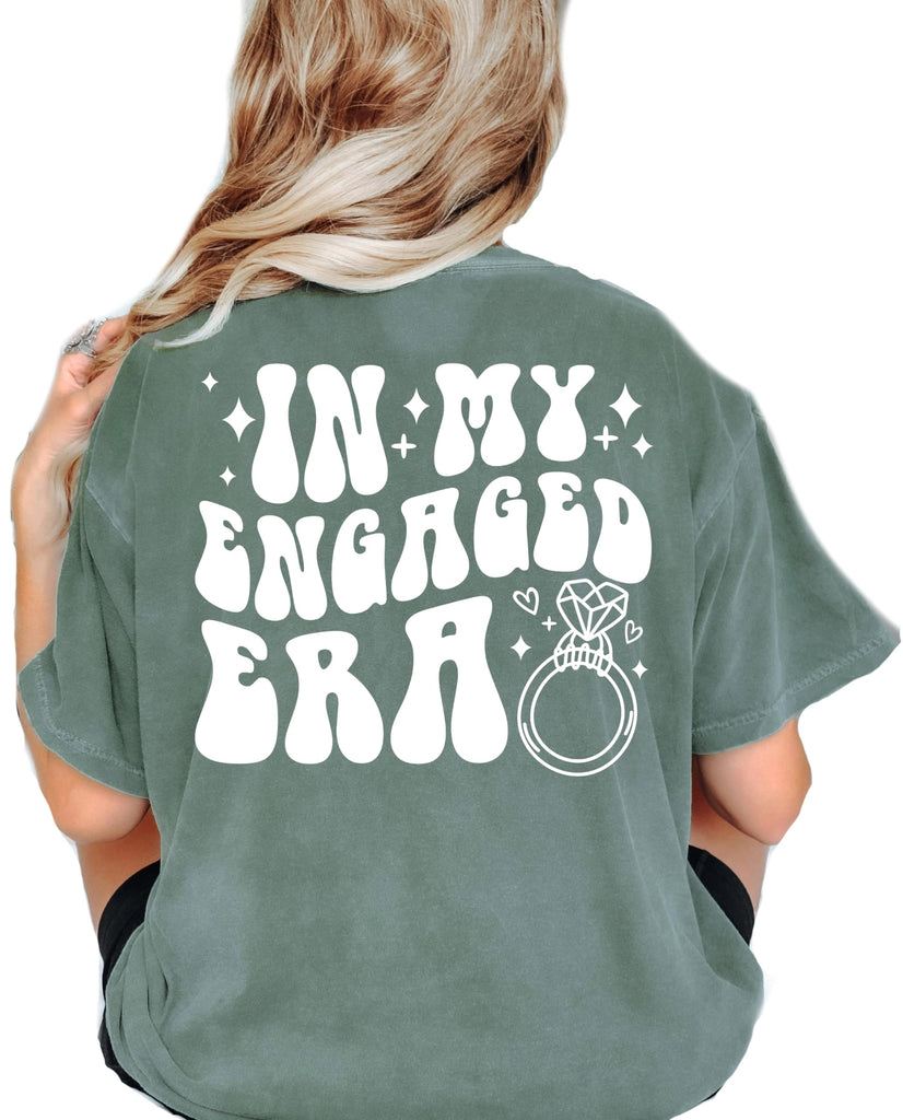Generic Personalized Future Mrs. Shirt, In My Engaged Era, Custom Engaged Shirt for Women, Engagement Gift, Fiance Shirt, Black, One Size, Short Sleeve, Crew Neck, 100% Cotton