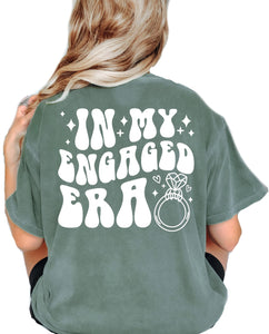 Generic Personalized Future Mrs. Shirt, In My Engaged Era, Custom Engaged Shirt for Women, Engagement Gift, Fiance Shirt, Black, One Size, Short Sleeve, Crew Neck, 100% Cotton