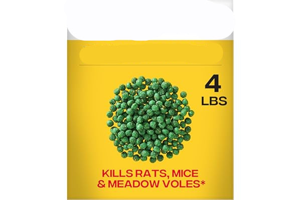 Victor Rat Poisoning for Inside & Outside Use - Kills Rats, Mice, Meadow Voles | Mouse Poisoning for Indoor & Outdoor Areas, Ready-to-Use, 4 lb Bag - M925