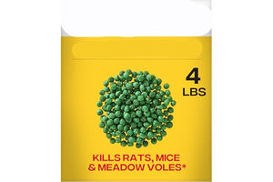 Victor Rat Poisoning for Inside & Outside Use - Kills Rats, Mice, Meadow Voles | Mouse Poisoning for Indoor & Outdoor Areas, Ready-to-Use, 4 lb Bag - M925