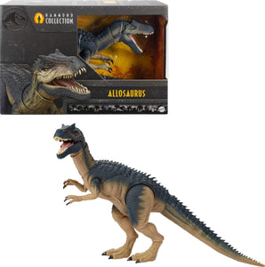 Mattel Jurassic World Hammond Collection Allosaurus Dinosaur Action Figure, Premium Movie Design, Glass Eyes & Wired Tail, 19 Points of Articulation