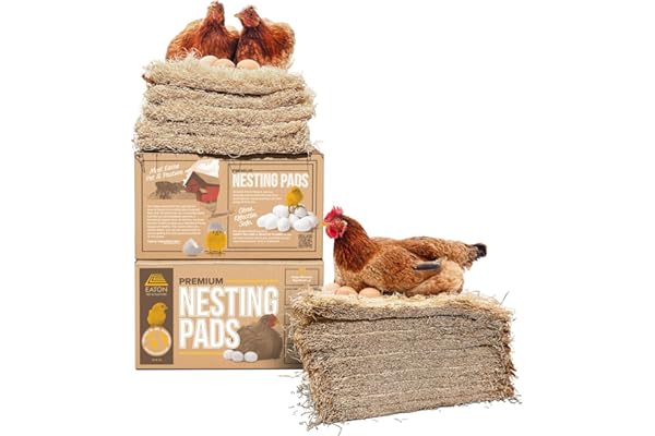 Eaton Pet and Pasture, Premium Laying Hen Nesting Pads, USA Grown & Sustainably Harvested, 13 x 13 (10 Pack)