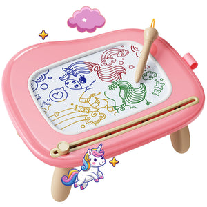 KOKODI Magnetic Drawing Board, Toddler Girl Toys for 1-2 Year Old, Large Doodle Board Pad Learning and Educational Toys for 1 2 3 Year Old Baby Kids Birthday Gifts(Pink)