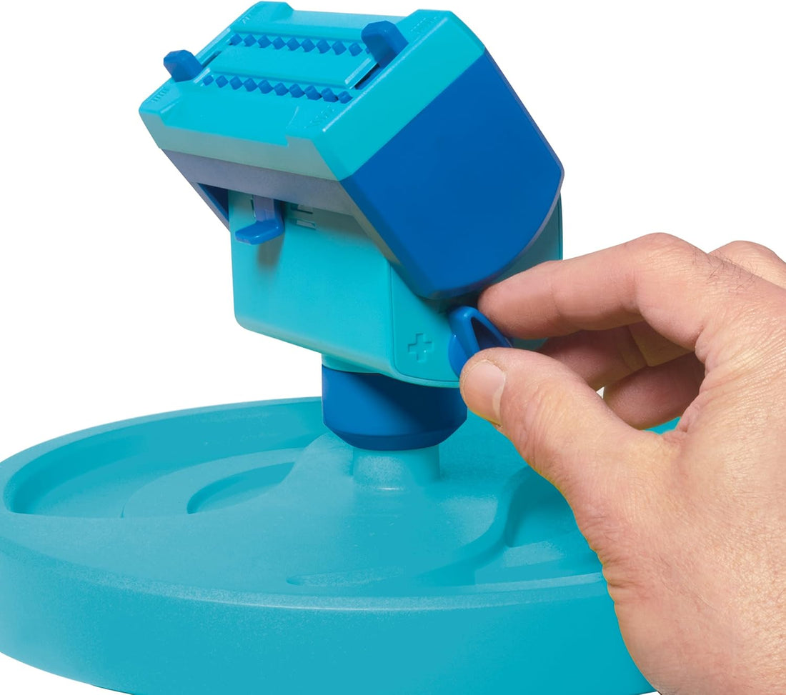 Aqua Joe BDL-A0138-P2 20-Nozzle Mini Gear-Driven Oscillating Sprinkler on Sled Base, Customizable Coverage, 4,250 Sq. Ft. Max Coverage