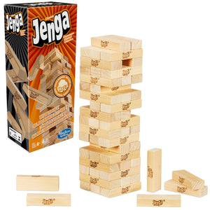 Jenga Game | The Original Wood Block Game with Genuine Hardwood Blocks | Stacking Tower | Ages 6+ | 1 or More Players | Party Games for Kids | Family Games