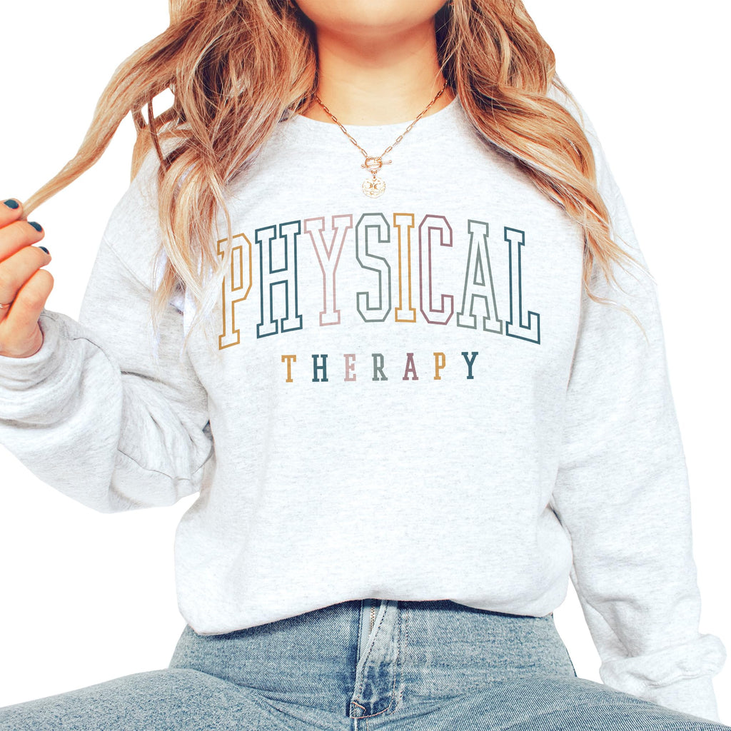 PT Sweatshirt, Physical Therapist Gift, DPT Graduation, Physical Therapy Assistant PTA Grad Gift, Doctor Of Physical Therapy Unisex Crewneck Ash Grey