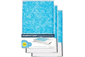 PetSafe ScoopFree Disposable Crystal Cat Litter Tray - Easy Cleaning Box - Refill Tray for Electric Litter Box - Fresh Scent - 4.3 lb Bags - 3 Pack