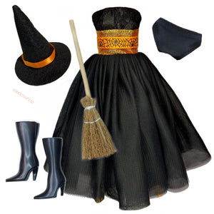 Eledoll Halloween Witch Fashion Pack Clothes Dress Set for 11.5" Doll