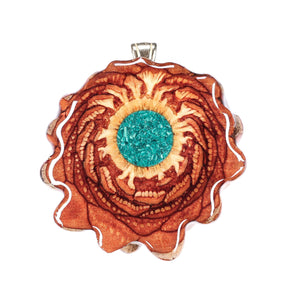 Glowing Crushed Malachite Third Eye Pinecones Pendant Festival Jewelry For Women For Men Boho Fashion Gypse Gear 100% Natural Sacred Geometry Pinecone with Green Gemstone Necklace