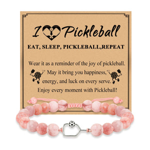 Sereney Pickleball Gifts for Women, Pickleball Bracelet Accessories Jewelry as Christmas Gifts for Picklebal Lovers, Pink Bracelet Pickle Ball Sports Giftts Stocking Stuffers for Pickleballer Wife Mom