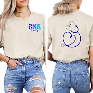 Custom Name CNA Shirt, Personalized CNA Shirt, Certified Nursing Assistant Gift, Gift for Nurse, Gift for CNA, Natural