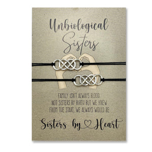 Unbiological sister bracelet, Soul sister bracelet, Big Little sorority, Best friend, Matching jewelry, Friendship bracelet, BFF gifts, Best Friend infinity bracelets