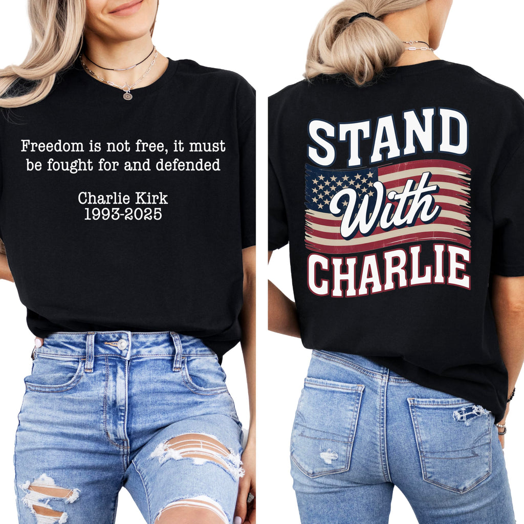 Justice for Charlie Kirk Shirt - In Memory of Charlie Kirk Tribute Tshirt, Pray for Charlie Kirk T-shirt Sweatshirt Hoodie, Rest in Peace Charlie Kirk, A True Patriot Charlie Kirk Memorial Shirt
