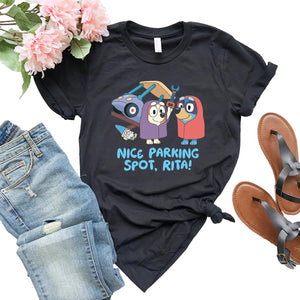 Nice Parking Spot Rita, Janet and Rita Driving School Shirt, The Grannies Janet & Rita Shirt, Blue Dog Family Matching Sweatshirt and Shirt
