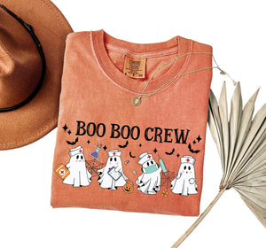 Comfort Colors® Halloween Nurse Shirt, Nurse Boo Boo Crew Shirts for Women, Funny Nurse Shirt, Matching Halloween Nurse Shirts for Women