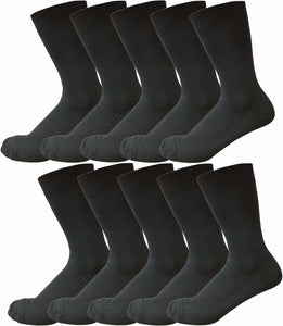 Multiple pairs of black socks arranged in rows on a white background