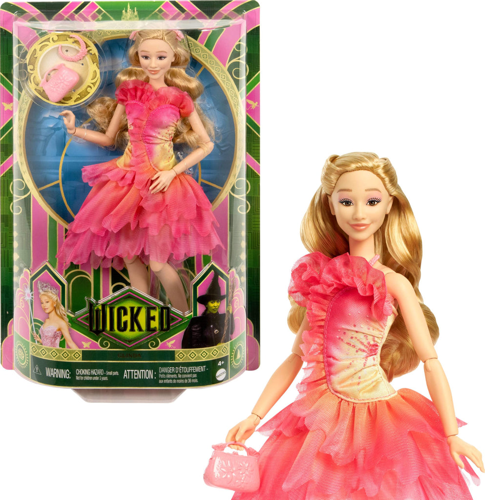 Mattel Universal Wicked Glinda Fashion Doll & Accessories with Blonde Hair, Poseability & Removable Ballroom Look