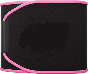 Black waist trainer with pink accents and 'Sweet Sweat' logo