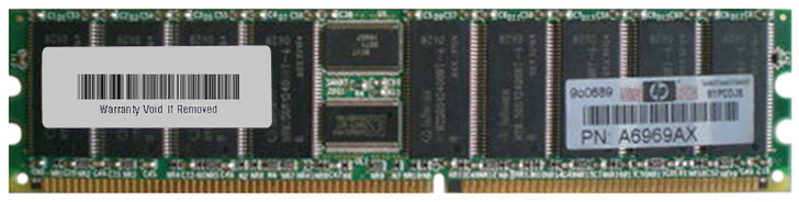 A6969AX - IBM 1GB 266MHz DDR PC-2100 ECC Registered CL2.5 184-Pin DIMM 2.5V Dual Rank x4 Memory Module