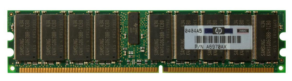 A6970AX - HP 2GB 266MHz DDR PC-2100 ECC Registered CL2.5 184-Pin DIMM 2.5V Dual Rank x4 Memory Module