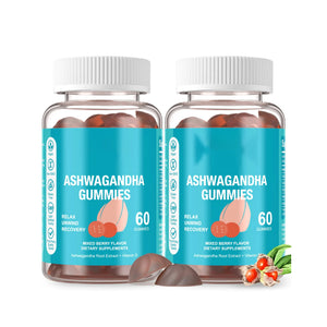 AFXMATE Ashwagandha Gummies & Vitamin D Gummies for Men & Women 120 Count Aswangdha Supplement (Non-GMO, Sugar Free & Gluten Free)