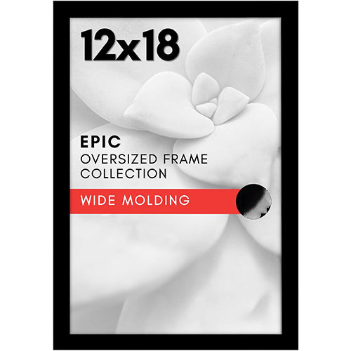 Americanflat 12x18 Poster Frame in Black - Composite Wood with Polished Plexiglass - Horizontal and Vertical Formats for Wall with Included Hanging Hardware