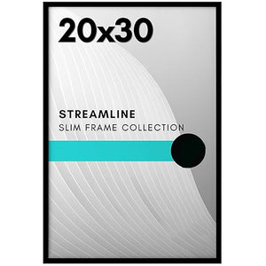 Americanflat 20x30 Poster Frame in Black with Polished Plexiglass - Thin Border 20 X 30 Inch Large Picture Frame for Wall, Poster Frames in Horizontal or Vertical Format
