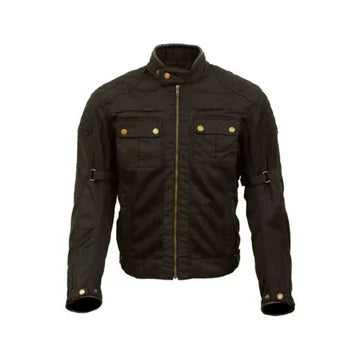 Black jacket with gold buttons on a white background