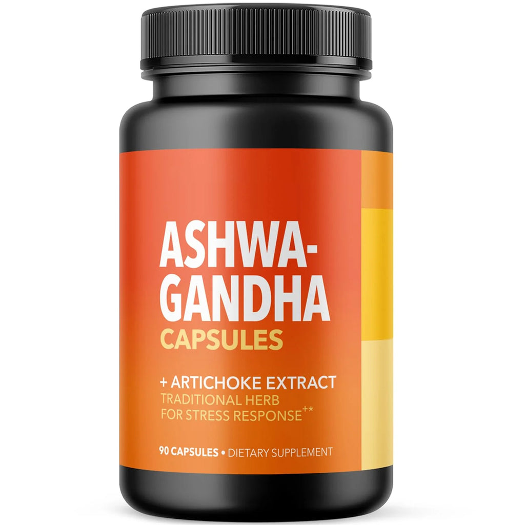 Ashwagandha 1000mg with Artichoke Extract - Ashwagandha Capsules for Stress, Mood and Energy Support - Adaptogenic Herbal Support for Men and Women - 90 Vegan, Non-GMO Capsules, 45 Servings