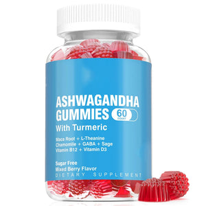 Ashwagandha Gummies, 2000mg Organic Ashwa Root Extract Supplement for Women & Men - 60 Count - Ashwagandha Blend Gummies Combination Supplements