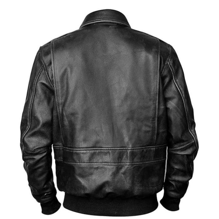 Men's Aviator A2 Distressed Leather Bomber Jacket