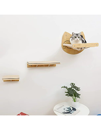 Bcoh Cat Hammock Shelf Wall Mounted 3 Climbing Shelves Cat Bed Wall