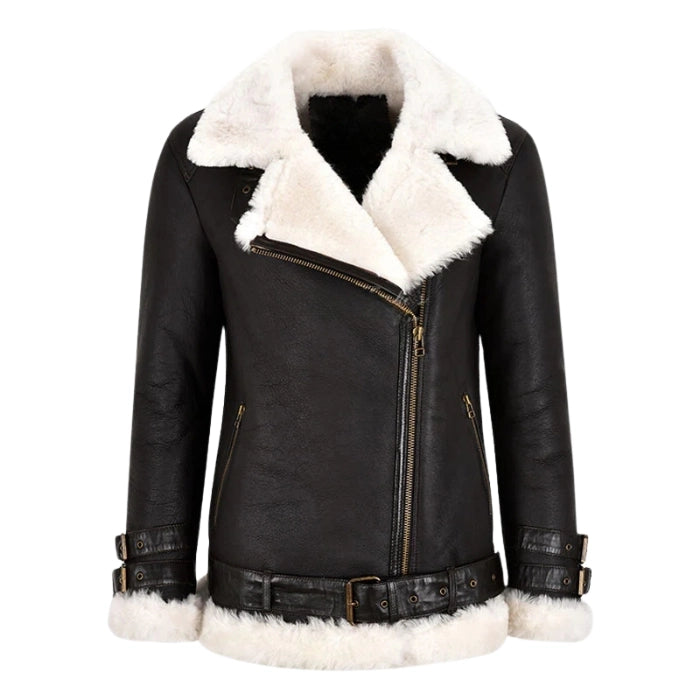 Belvoire Sheepskin B3 Aviator Shearling Bomber Jacket