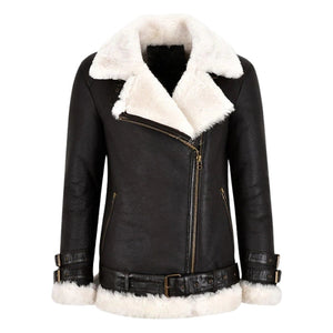 Belvoire Sheepskin B3 Aviator Shearling Bomber Jacket