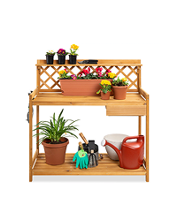 Choice Products Outdoor Wooden Garden Potting Bench