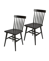 Better Homes & Gardens Gerald Classic Black Wood Dining Chairs, Set Of 2