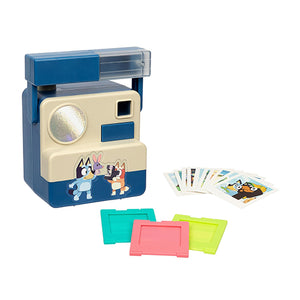 Bluey Chikit Chikit Pretend Camera, Role Play Toy Camera for Kids with 10 Photo Cards, 3 Pop-Out Film Cartridges, Toddler Toys Playset for Ages 3+