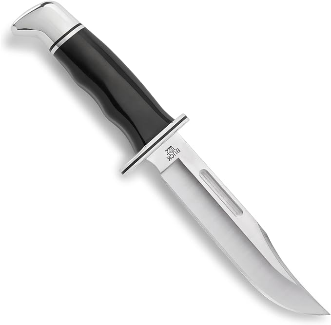 Buck Knives 119 Special Fixed Blade Hunting Knife, 6″ 420HC Blade, Black Phenolic Handle with Leather Sheath