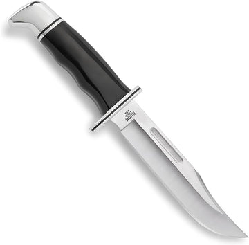 Buck Knives 119 Special Fixed Blade Hunting Knife, 6″ 420HC Blade, Black Phenolic Handle with Leather Sheath