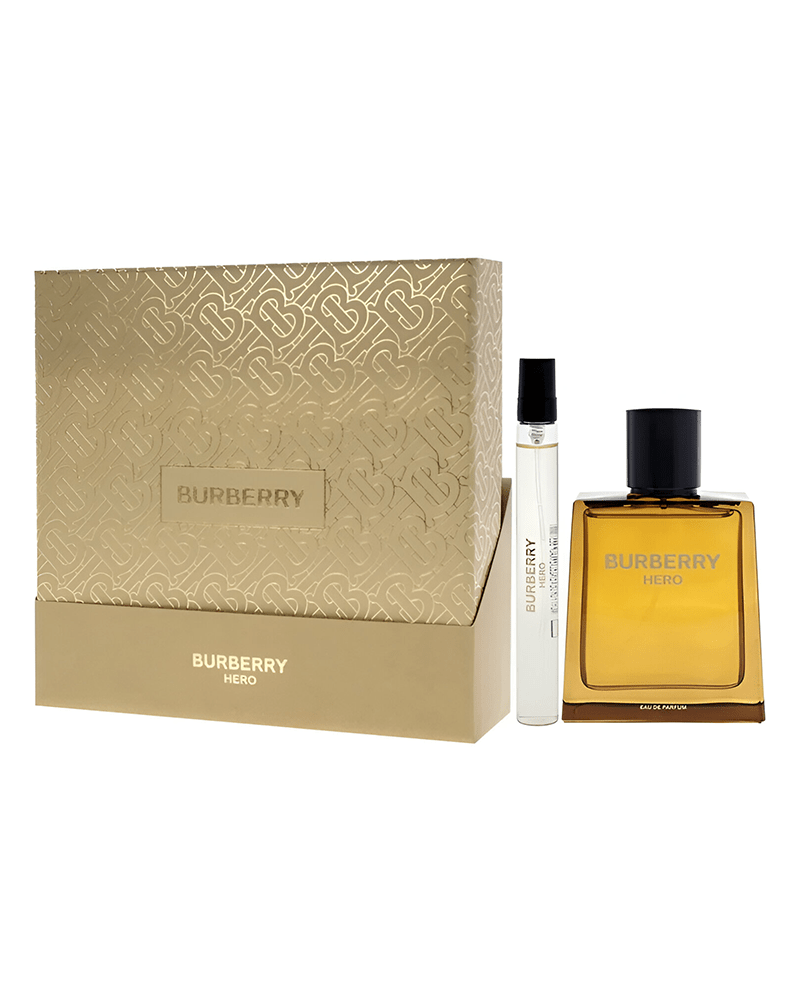 Burberry Hero By Burberry For Men 2 Piece Set: 3.3 Oz Eau De Parfum Spray + 0.33 Oz Eau De Parfum Spray